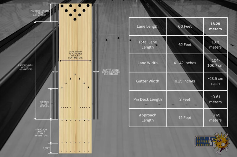 Bowling Lane Dimensions in Feet and Meters